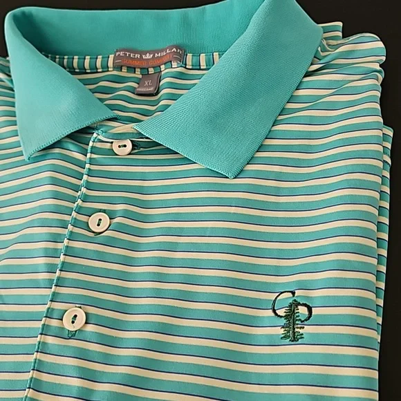 Peter Millar Summer Comfort mens striped polo, size XL - Picture 4 of 8